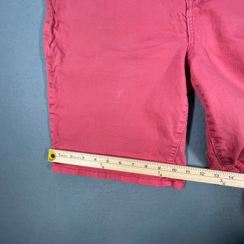 Seven7 Holly Berry Red Sunset Bermuda Shorts Stretch Womens Size 16 - Picture 8 of 9